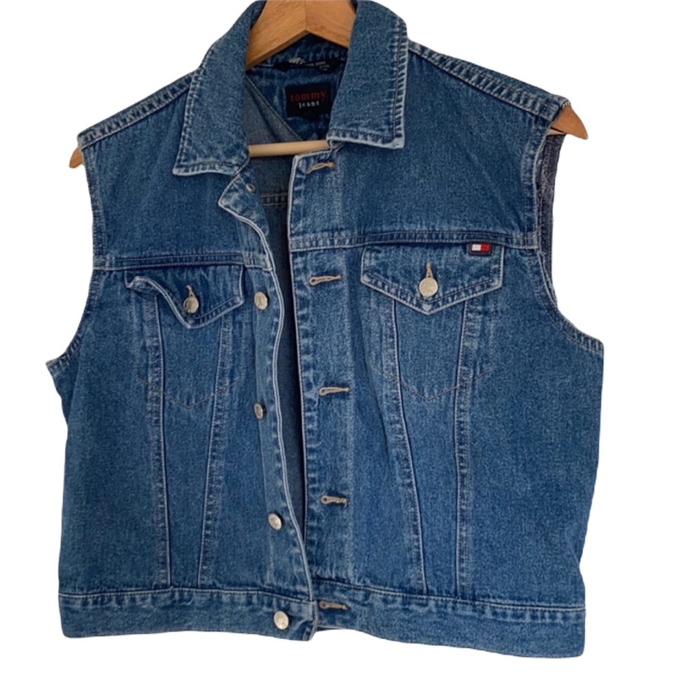 Tommy Hilfiger Women's Blue Denim Vest